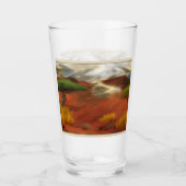 Australian Outback Dawn Abstracte Art Glas (Voorkant)