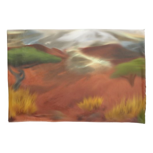 Australian Outback Dawn Abstracte Art Kussensloop (Voorkant)