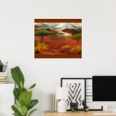 Australian Outback Dawn Abstracte Art Poster (Thuiskantoor)