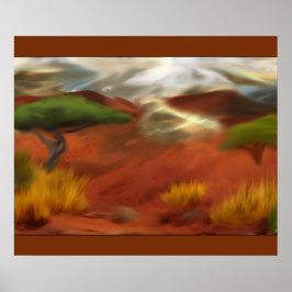 Australian Outback Dawn Abstracte Art Poster