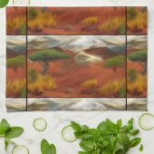 Australian Outback Dawn Abstracte Art Theedoek (Gevouwen)