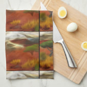 Australian Outback Dawn Abstracte Art Theedoek (Quarter Fold)