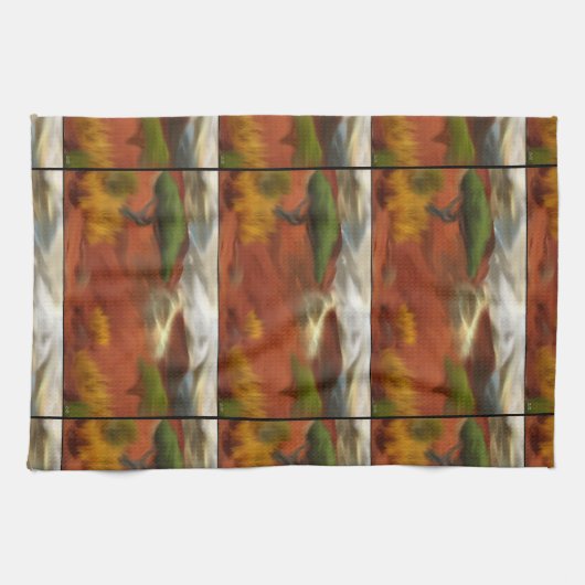 Australian Outback Dawn Abstracte Art Theedoek (Horizontaal)