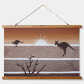 Australian Outback Kangaroo Tapestry Hangend Wandkleed (Voorkant)
