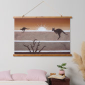 Australian Outback Kangaroo Tapestry Hangend Wandkleed (Slaapkamer)
