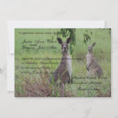 Australian Outback Kangaroos Wedding Invitations Kaart (Achterkant)