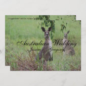 Australian Outback Kangaroos Wedding Invitations Kaart (Voorkant / Achterkant)