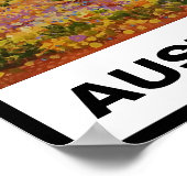 Australian Outback met gumbomen en wilde bloemen Poster (Hoek)