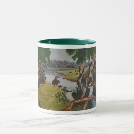 Australian Outback Mok - Origineel Kunstwerk (Midden)