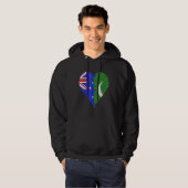 Australian Pakistani Flag Heart Hoodie (Voorkant volledig)
