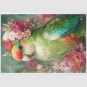 Australian Parrot Native Floral Crown Decoupage Tissuepapier (Voorkant)