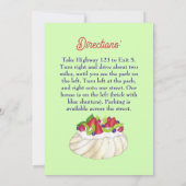 Australian Pavlova Fruit Meringue Dessert Food Kaart (Achterkant)