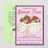 Australian Pavlova Fruit Meringue Dessert Food Kaart (Voorkant / Achterkant)