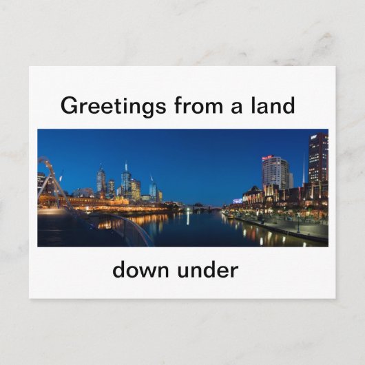 Australian Post Card Melbourne City Briefkaart (Voorkant)