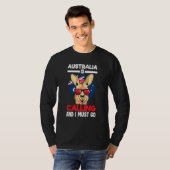 Australian Pride Kangaroo Australië roept op T-shirt (Voorkant volledig)