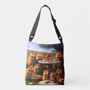 Australian Quokka Tea Party, Unisex Crossbody Bag Crossbody Tas