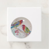 Australian Rosella Parrot Waterverf art Bedankjes Labels (In situ)