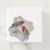 Australian Rosella Parrot Waterverf art Bedankjes Labels (In situ)