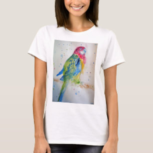 Australian Rosella Parrot Waterverf art T Shirt