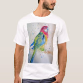 Australian Rosella Parrot Waterverf art T Shirt (Voorkant)