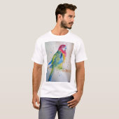 Australian Rosella Parrot Waterverf art T Shirt (Voorkant volledig)
