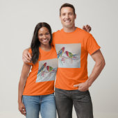 Australian Rosella Parrots Waterverf art T Shirt (Unisex)