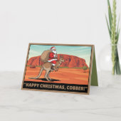 Australian Santa Christmas Kaart (Voorkant)
