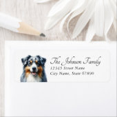 Australian Shepard Retour Adreslabels Etiket (Insitu)