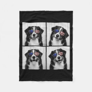 Australian Shepherd 4 juli Amerikaanse vlag Hond Fleece Deken