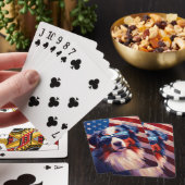 Australian Shepherd 4 juli Onafhankelijkheidsdag Pokerkaarten (Insitu)