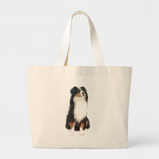Australian Shepherd (A) - Driekleurig Grote Tote Bag (Voorkant)