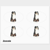 AUSTRALIAN SHEPHERD (A) - Driekleurig Ovale Sticker (Vel)
