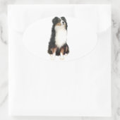 AUSTRALIAN SHEPHERD (A) - Driekleurig Ovale Sticker (Tas)