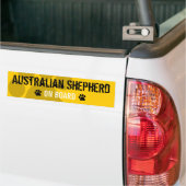 Australian Shepherd aan boord Bumpersticker (Op Truck)