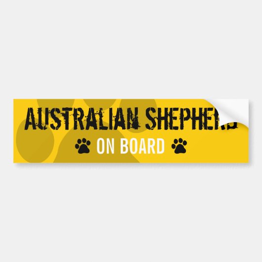 Australian Shepherd aan boord Bumpersticker (Voorkant)