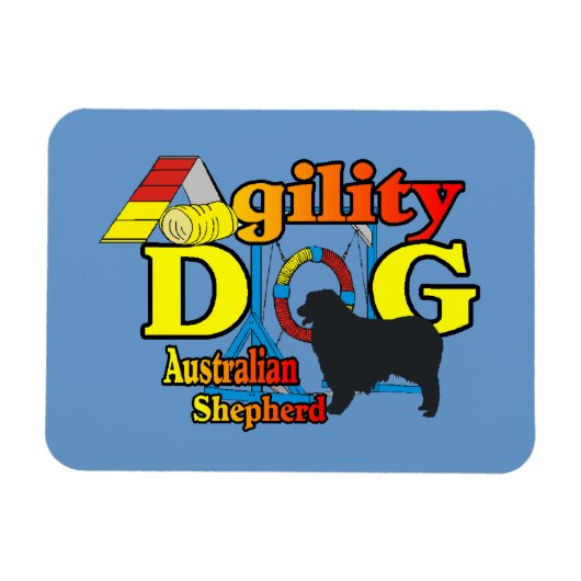 Australian Shepherd Agility Magneet (Horizontaal)