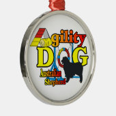 Australian Shepherd Agility Metalen Ornament (Rechts)