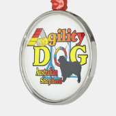 Australian Shepherd Agility Metalen Ornament (Links)