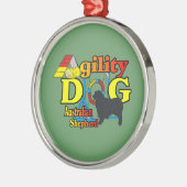 Australian Shepherd Agility Metalen Ornament (Links)