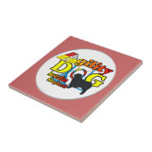 Australian Shepherd Agility Tegeltje (Zijkant)