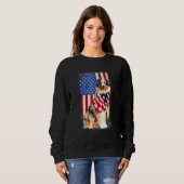 Australian Shepherd American Flag Usa Patriotic Do Trui (Voorkant volledig)