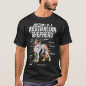 Australian Shepherd Anatomy Funny Dog T-shirt (Voorkant)