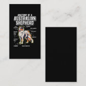 Australian Shepherd Anatomy Funny Dog Visitekaartje (Voorkant / Achterkant)