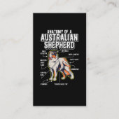 Australian Shepherd Anatomy Funny Dog Visitekaartje (Voorkant)