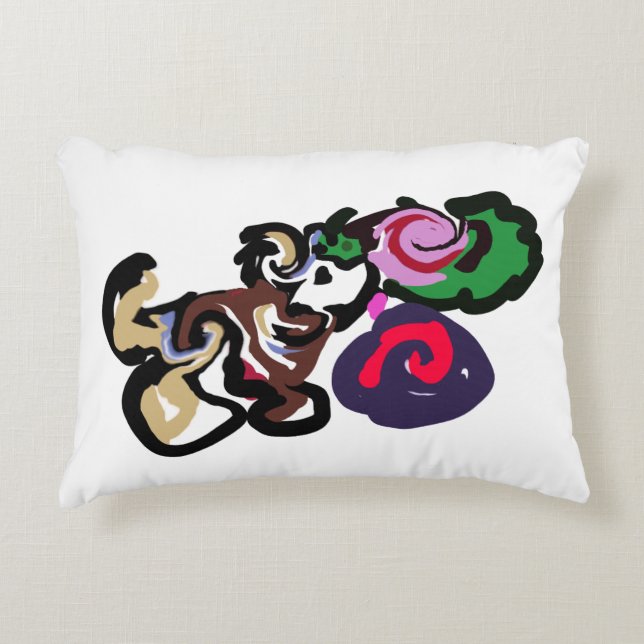 Australian shepherd and roses joy accent kussen (Voorkant)