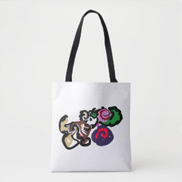 Australian shepherd and roses joy tote bag
