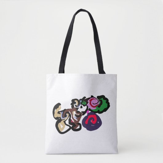 Australian shepherd and roses joy tote bag (Voorkant)