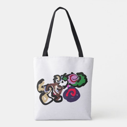 Australian shepherd and roses joy tote bag (Achterkant)