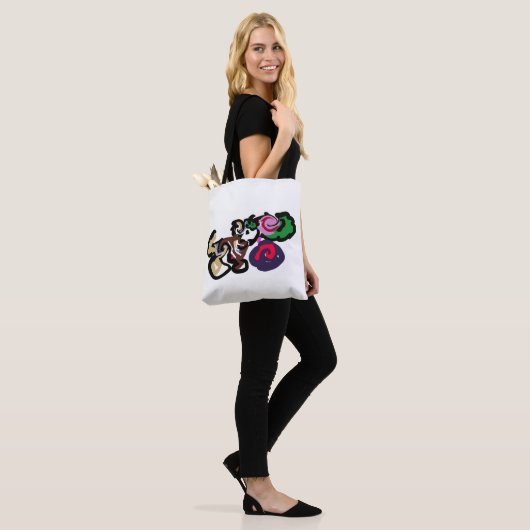 Australian shepherd and roses joy tote bag (Op model)