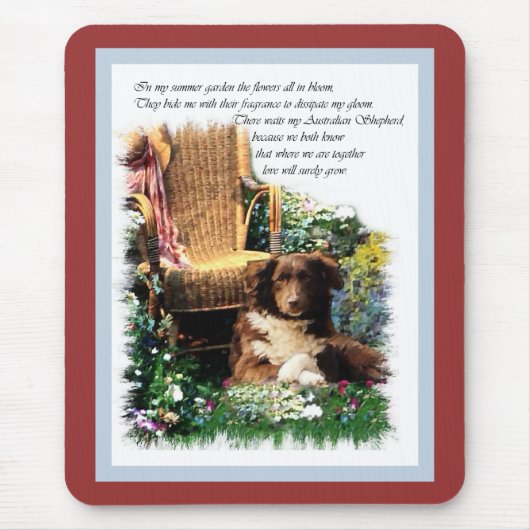 Australian Shepherd Art Gifts Muismat (Voorkant)